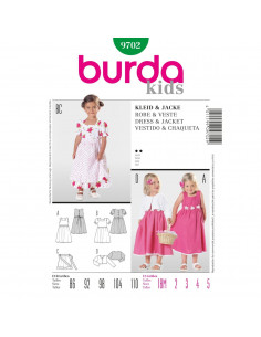Patron Burda 9702 Kids Robe et veste
