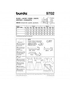 Patron Burda 9702 Kids Robe et veste 2