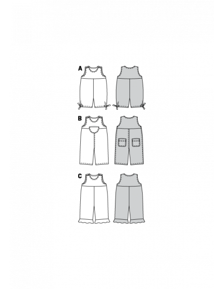 Patron Burda 9652 Kids Combinaison