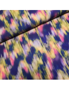 Tissu, Viscose Stretch Imprimée Radiance, Multicolore, Laize 150 cm, 97% Viscose 3% Elasthanne 132g/m²