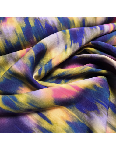Tissu, Viscose Stretch Imprimée Radiance, Multicolore, Laize 150 cm, 97% Viscose 3% Elasthanne 132g/m²