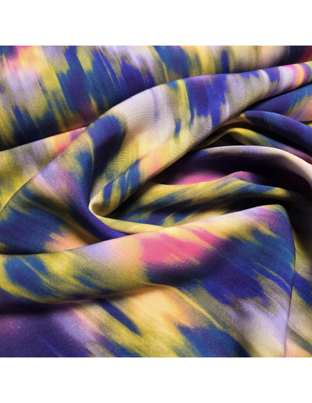 Tissu, Viscose Stretch Imprimée Radiance, Multicolore, Laize 150 cm, 97% Viscose 3% Elasthanne 132g/m²