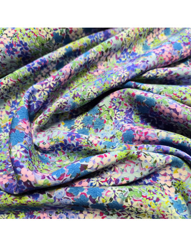 Tissu, Viscose Imprimée Motif Fleuri, Laize 140 cm, 100% Viscose 113g/m²