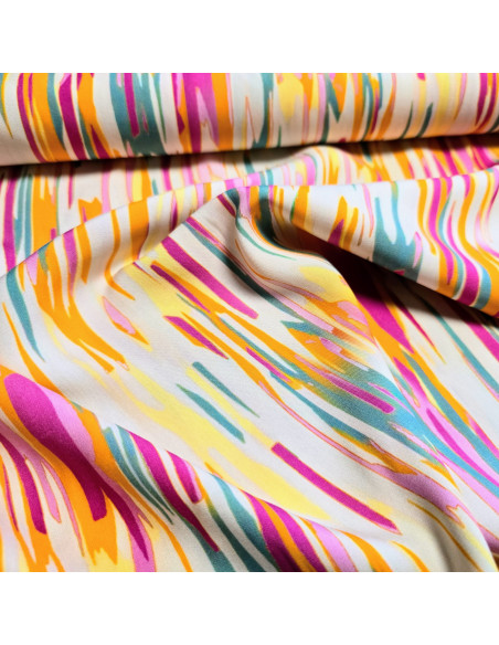 Tissu, Viscose Imprimée Géométrique, Laize 145 cm, 100% Viscose 152g/ml