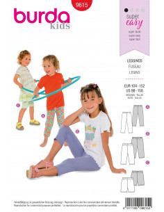 Patron Burda 9615 Kids Caleçons