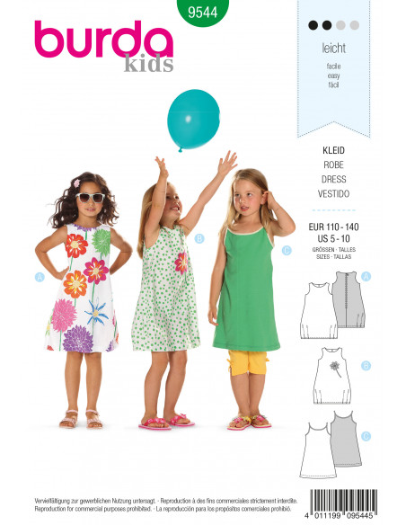 Patron Burda 9544 Kids Robe