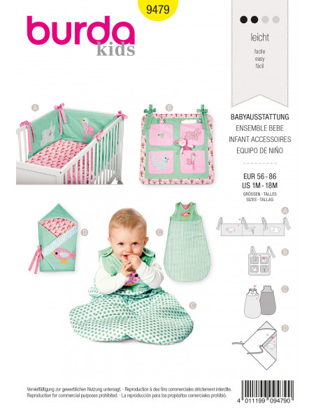 Patron Burda 9479 Kids Ensemble bébé