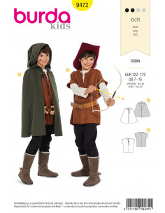 Patron Burda 9472 - Déguisement Historique Robin des bois