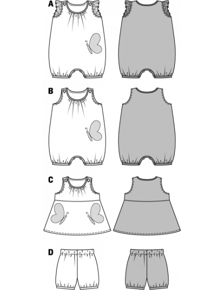 Patron Burda 9462 Kids Ensemble bébé