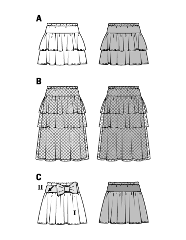 Patron Burda 9442 Kids Jupe