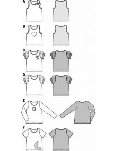 Patron Burda 9439 Kids Tee-Shirt