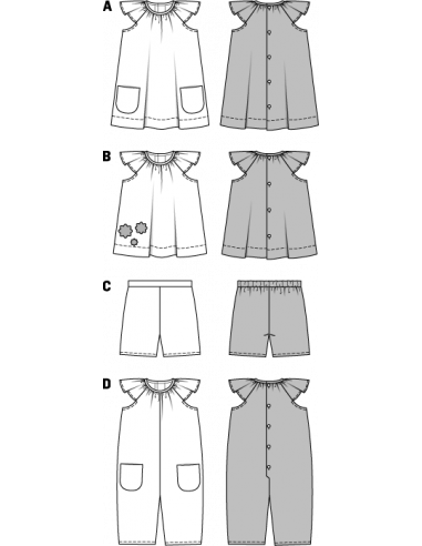 Patron Burda 9435 Kids Coordonnés