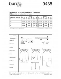 Patron Burda 9435 Kids Coordonnés 2