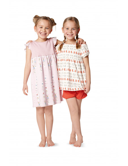 Patron Burda 9432 Kids Lingerie de nuit