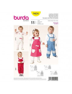 Patron Burda 9424 Kids Salopette et robe