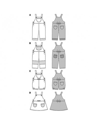 Patron Burda 9424 Kids Salopette et robe