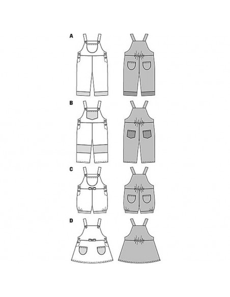 Patron Burda 9424 Kids Salopette et robe