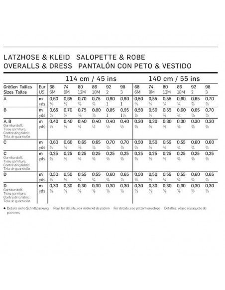 Patron Burda 9424 Kids Salopette et robe