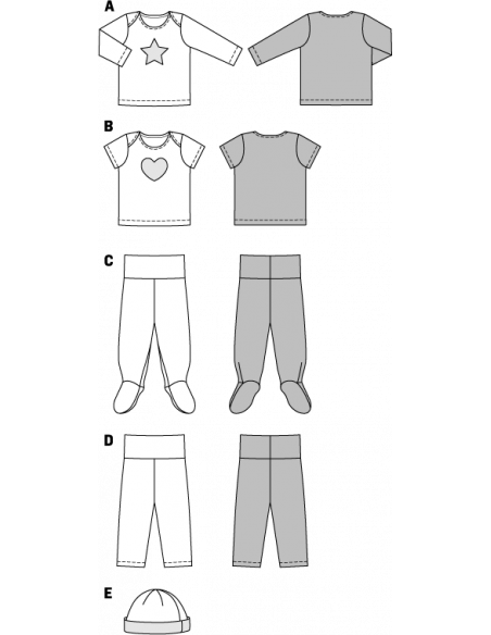Patron Burda 9423 Kids Ensemble bébé