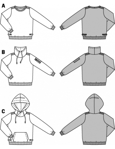 Patron Burda 9407 Kids Sweatshirt