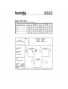 Patron Burda 9322 - Tee-Shirt pour garçons de 3 à 8 ans 2