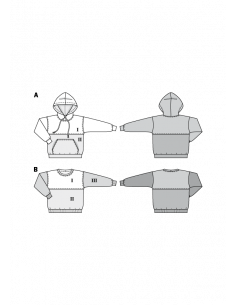 Patron Burda 9301 SweaTee-Shirt – hoodie enfant avec ou sans capuche - de 7 à 14/16 ans 2