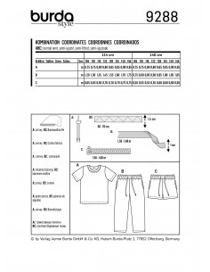 Patron Burda 9288 T-shirt pantalon short - de 4 à 11 ans 2