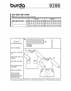 Patron Burda 9286 Robe robe façon Tee-Shirt à bordures - de 4 à 11 ans 2