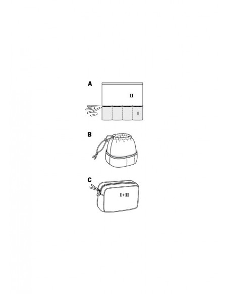 Patron Burda 9276 -  3 Accessoirs salle de bain, trousses de toilette - taille unique