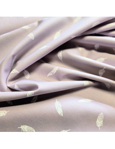 Popeline de coton, plumes, rose poudré 2