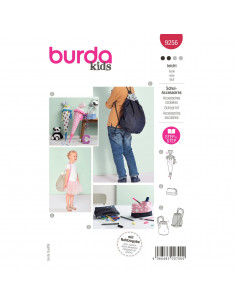 Patron Burda 9256 - Accessoires d'écoliers avec trousse et sac de sport