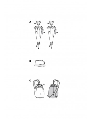 Patron Burda 9256 - Accessoires d'écoliers avec trousse et sac de sport
