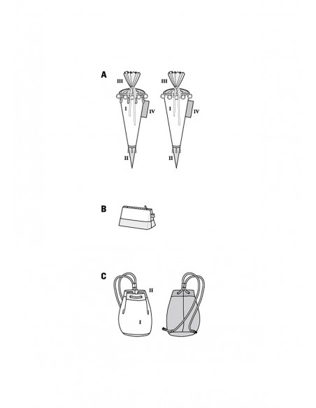 Patron Burda 9256 - Accessoires d'écoliers avec trousse et sac de sport