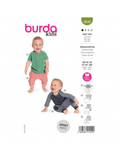 Patron Burda 9246 -  Ensemble Tee-shirts et pantalons du 36 au 46 (FR)