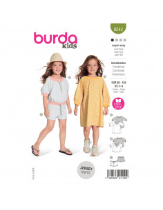 Patron Burda 9242 - Robes amples dans un jersey moelleux du 46 au 56 (FR)
