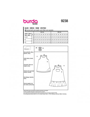 Patron Burda 9238-Robe