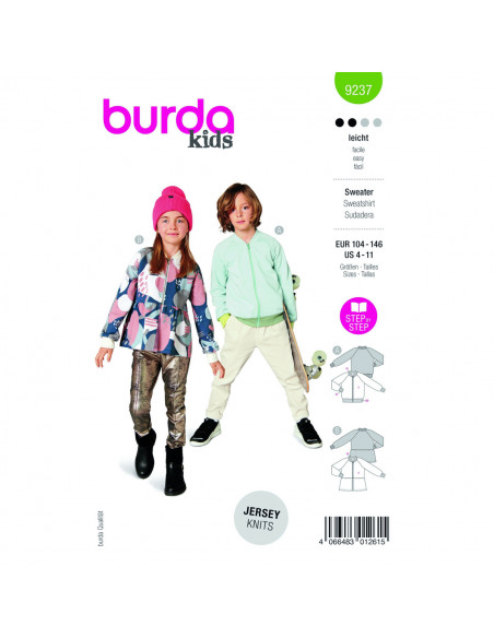 Patron Burda 9237-Sweater