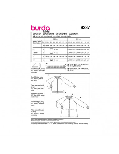 Patron Burda 9237-Sweater
