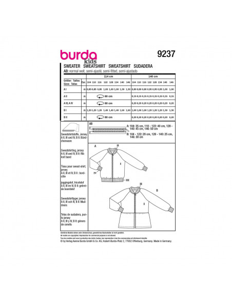 Patron Burda 9237-Sweater