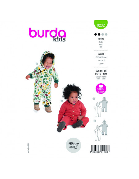 Patron Burda 9232-Grenouillère