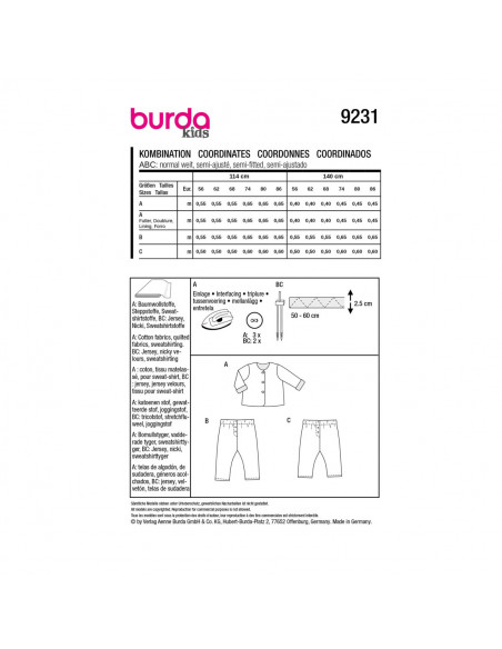 Patron Burda 9231-Ensemble