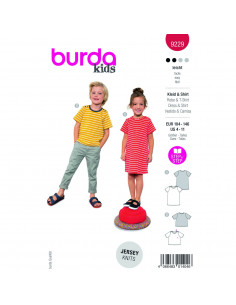 Patron Burda 9229 - Robe dété pour enfants