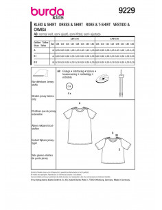 Patron Burda 9229 - Robe dété pour enfants 2