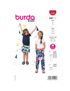 Patron Burda 9228 - Short hawaïen pour enfants