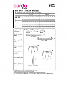 Patron Burda 9228 - Short hawaïen pour enfants 2