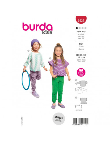 Patron Burda 9223 - Sweat-shirt pour enfants