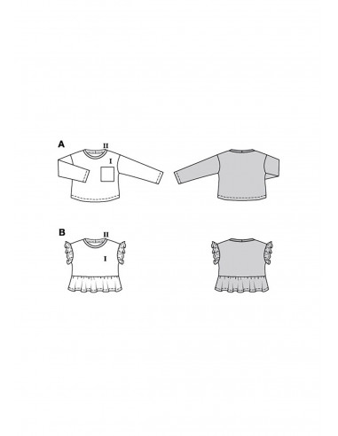 Patron Burda 9223 - Sweat-shirt pour enfants