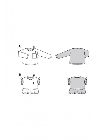 Patron Burda 9223 - Sweat-shirt pour enfants