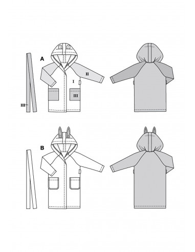 Patron Burda 9219 - Peignoir pour enfants