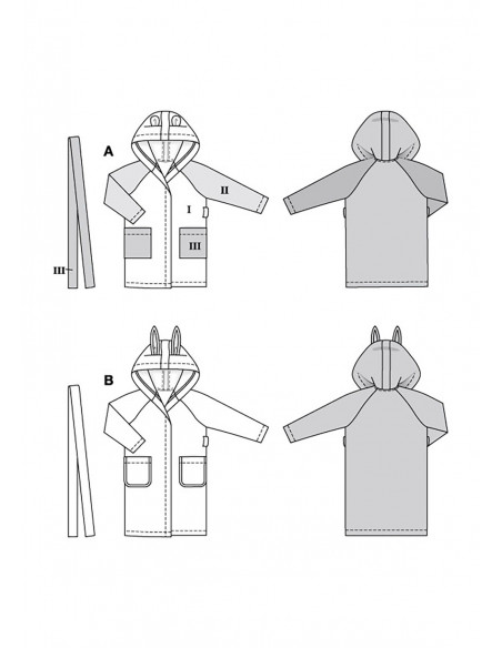 Patron Burda 9219 - Peignoir pour enfants